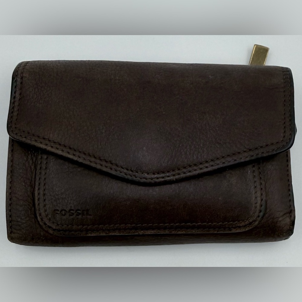 Fossil Dark Brown Leather Wallet
